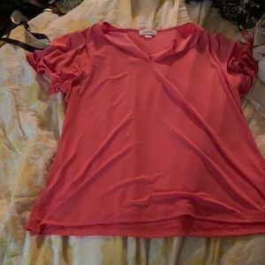 Calvin Klein pink v neck t shirt